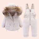 Children's down jacket set, new men and women's short hooded collar, baby and young children's Korean version thick coat 