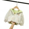 Girls' coat winter Korean version children's windbreaker foreign style hooded coat cartoon fashion