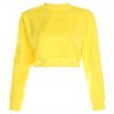 Women's New Solid Color Loose Slim Show Umbilical Base Long Sleeve Thin Sweater Coat 