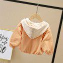 Girls' coat winter Korean version children's windbreaker foreign style hooded coat cartoon fashion