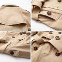 Boys' windbreaker coat Spring and autumn girls' coat medium length thickened coat British children's windbreaker 