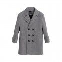 Boys' cotton wool coat winter children's fashion thickened woolen windbreaker for middle-aged children