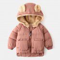Children's cotton clothes Korean children's clothes Boys' thickened coat Baby cartoon plush zippered shirt Girls' top trend 