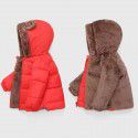 Autumn and Winter New Children's Down Cotton Suit Thickened Rabbit Ears Double sided Cotton Suit Medium and Big Children's Down Cotton Suit
