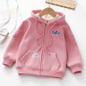 Children's clothing girls' coat autumn and winter style plush and thick zippered children's coat