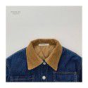 Kara boys and girls Korean version plus cotton thickened denim shirt Children's casual denim long-sleeved coat Korean versatile style 