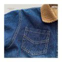 Kara boys and girls Korean version plus cotton thickened denim shirt Children's casual denim long-sleeved coat Korean versatile style 