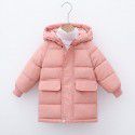 New Children's Clothing Medium and Long Children's Cotton Clothes Small and Medium Children's Hooded Thickened Coat Boys and Girls' Cotton Coat