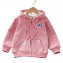Children's clothing girls' coat autumn and winter style plush and thick zippered children's coat