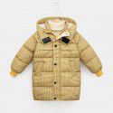 Children's cotton-padded clothes, medium and long thick baby cotton-padded jacket, autumn and winter Korean version coat, boys and girls' down cotton-padded clothes 