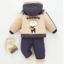Baby Winter Split Set, Baby Thickened Outwear, Boy's Fashionable Vest, Cotton Coat
