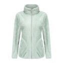 Coral fleece outdoor fleece jacket with two sides for lovers in autumn and winter plush thickened double-sided fleece cardigan jacket for women 