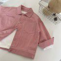 Children's men's clothing pink coat 