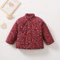 Children's handmade cotton jacket, cotton liner, Northeast flower, pure handmade thickened warm and comfortable winter baby cotton coat 