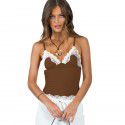 Wearing a camisole with a women's decorative top and a spicy girl's base shirt