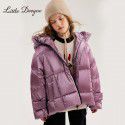 Girls' autumn and winter white duck down down jacket, new winter edition for big children, Korean version, thickened warm and wash free jacket