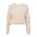 Elegant professional solid color versatile round neck long sleeved T-shirt top