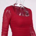 Women's sexy mesh pleated backless wall hanging tight wrap buttocks suspender dress summer dress for women