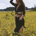 Women's sardine fish bone suspender short skirt two-piece set for women
