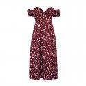 Women's Summer Sexy Split Flower Ear Edge Off Shoulder Bra Long Dress Dress