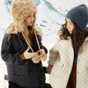 Autumn and Winter Small Fragrant Wind Cotton Clothes Big Children's Lamb Wool Collar Coat Children's Western Style Thin Style Cotton Jacket