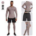 Sports suit men's tight fitting quick drying long sleeved T-shirt outdoor running basketball sweaty fitness suit 