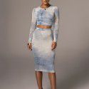 Women's sardine fish bone suspender short skirt two-piece set for women