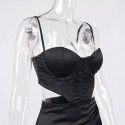 New Women's Sexy Colorful Ding Fish Bone Hollow Open Back Suspended Dress for Women