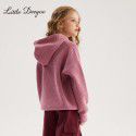 Girls' autumn and winter hooded sweaters, middle-aged children's winter casual knitwear, children's stylish top