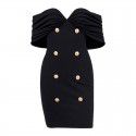 Summer Women's Sexy Party Off the Shoulder Bundle Waist Pack Hip Top Short Dress Dress Summer