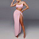 Women's sardine fish bone suspender short skirt two-piece set for women