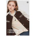 New autumn coat for children's casual baseball suit for big girls Spring and autumn loose sports jacket trend 
