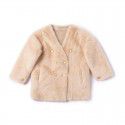 Children's fur jacket with fur and fur integrated new style girls imitation mink fur fur fur coat, medium length clothing for little girls