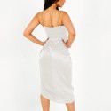 Open Back Dress Sexy Autumn Colored Split Mid Skirt Sling Dress