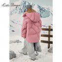Girls' autumn and winter down jackets, new winter styles for middle-aged and young children, thick and warm three proof jackets, children's western-style winter clothing 
