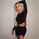 Women's sardine fish bone suspender short skirt two-piece set for women