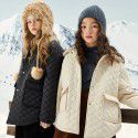 Autumn and Winter Small Fragrant Wind Cotton Clothes Big Children's Lamb Wool Collar Coat Children's Western Style Thin Style Cotton Jacket