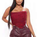 Summer Spicy Girl Women's Fashion Fishbone Mesh Bra Vest Women's Short Top