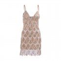 Women's autumn and winter camisole dress sexy V-neck sequin tassel dress