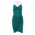 Summer women's clothing includes buttocks, exposed back, pile up collar, chain hanging neck, suspender dress, and women's dress