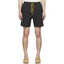 Embroidered Letter Solid Color Drawstring Shorts American High Street Fashion Brand Loose Casual Sports Capris Men's Summer 