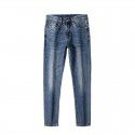 Jeans Men's Autumn and Winter Thick Youth Korean Edition Elastic Slim Fit Small Feet Brand Men's Pants 