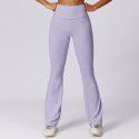 Wide leg, tight fitting, naked feeling, hip lifting yoga bell bottom pants, dance high waisted, slightly flared casual sports pants 