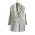 Coat short woolen jacket suit collar women's single-sided woolen high count cotton wool 