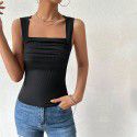 Women's new sexy slim fit temperament versatile sleeveless knitted elastic vest four season top 