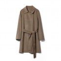 Autumn and winter cashmere coat, double-sided woolen one button coat, casual coat, women's pure woolen coat