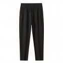 Men's sports and casual pants, men's fat and stretchy waist straight leg pants