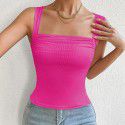 Women's new sexy slim fit temperament versatile sleeveless knitted elastic vest four season top 