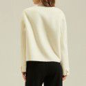 Wool coat, double-sided woolen coat, single breasted short round neck, stylish coat
