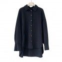Autumn and winter layered light and thin mulberry silk woolen coat, wool coat, women's loose and casual single breasted lapel woolen coat 
